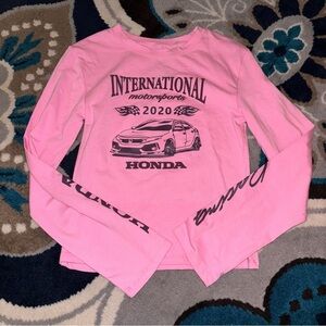 PacSun Pink Honda Racing Top